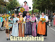 148. Gärtnerjahrtag 2016 am Dienstag, 02. August 2016 auf dem Münchner Viktualienmarkt mit anschliessendem Umzug (Foto: Martin Schmitz)